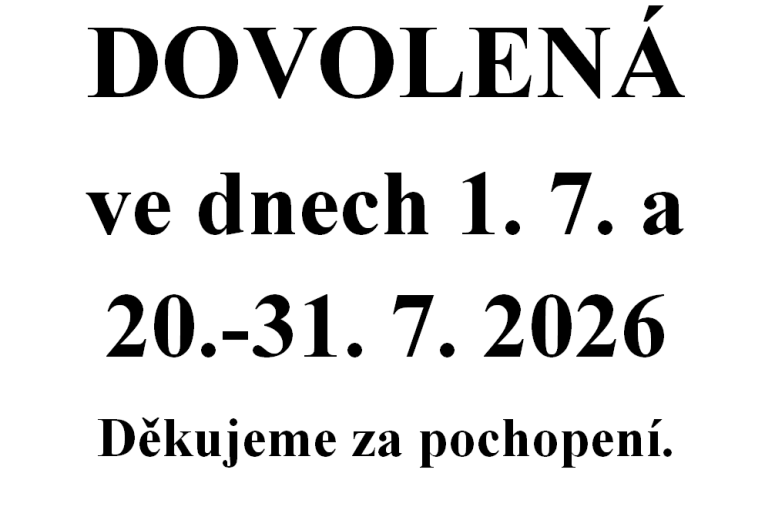 Dovolená v&nbsp;červenci 2026