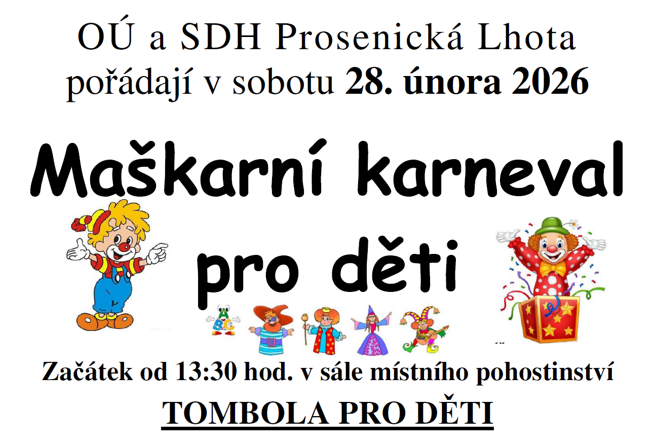 Maškarní karneval pro děti