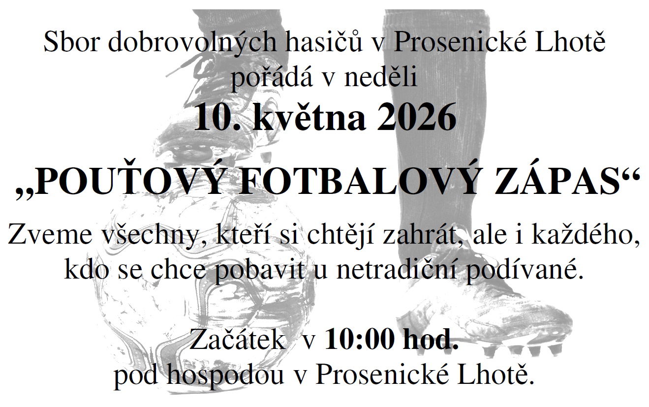 Pouťový fotbálek v Prosenické Lhotě 
