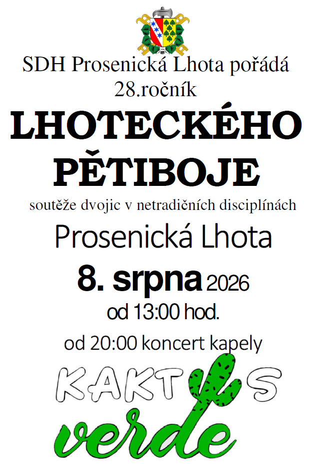 Lhotecký pětiboj 8.8.2026