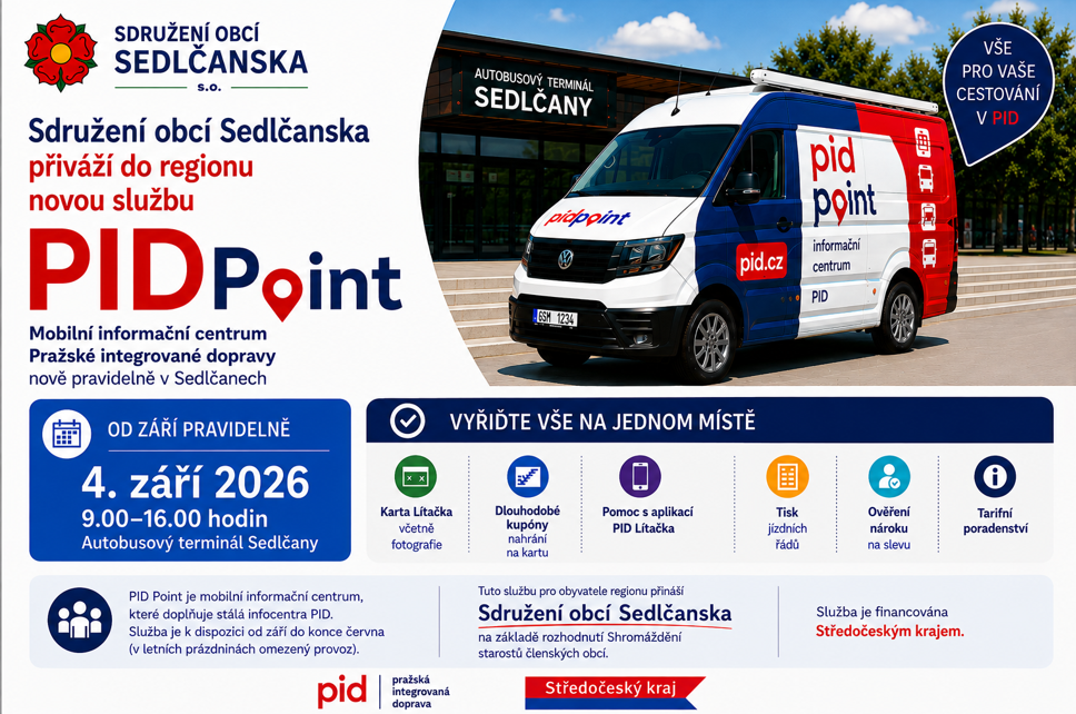 PID point v Sedlčanech - 4.9.2026